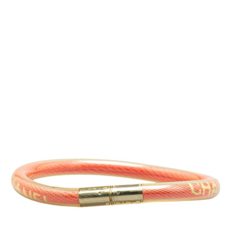 Chanel Pink Gold Vinyl Metal Bracelet
