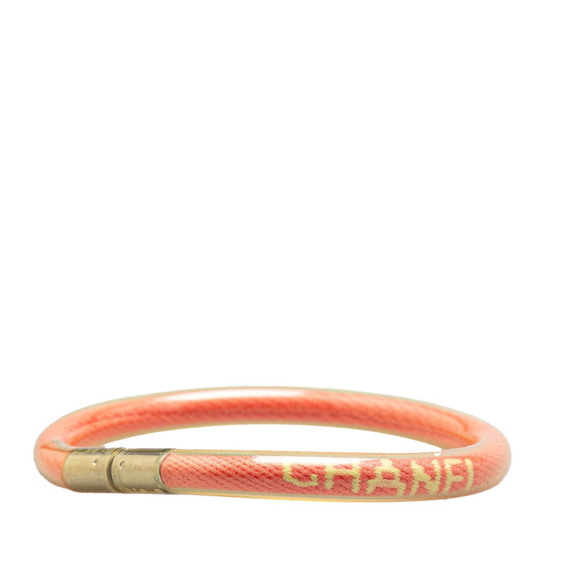 Chanel Pink Gold Vinyl Metal Bracelet