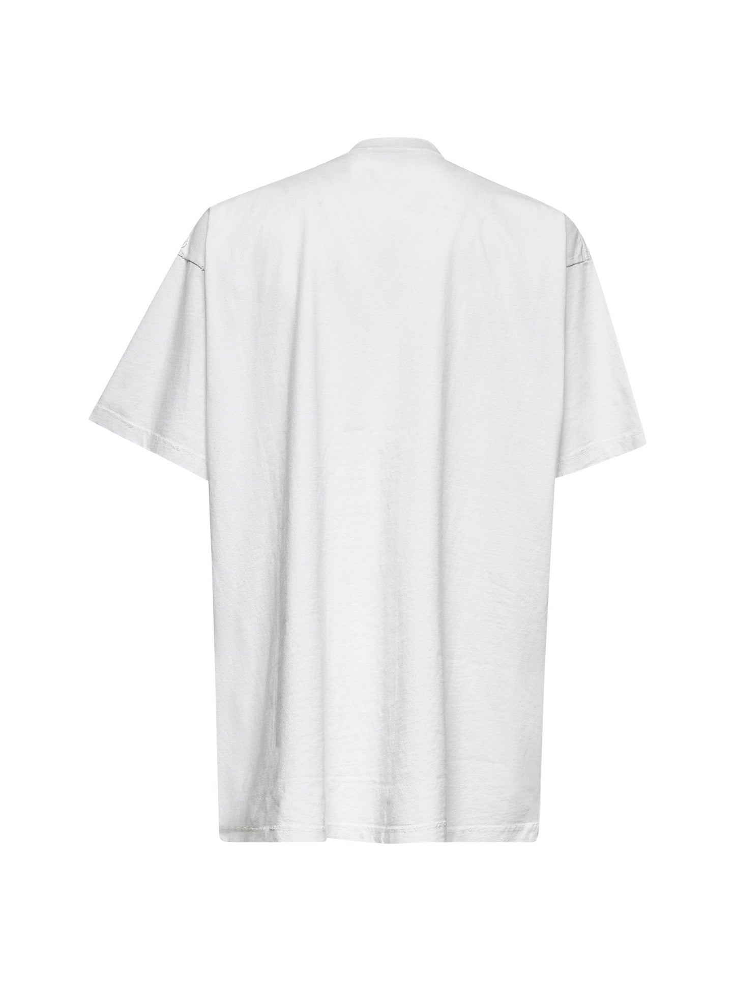 Balenciaga Men Grey 3B Liquefied Oversized T-Shirt