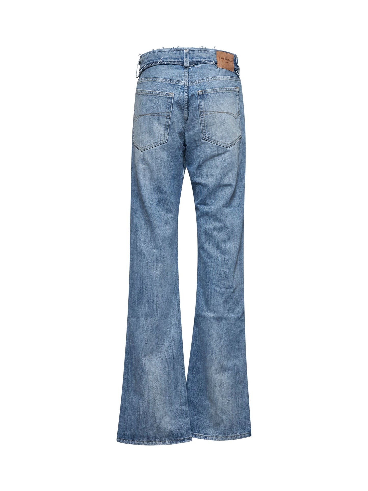 Balenciaga Women Light Blue Denim Low Waist Jeans