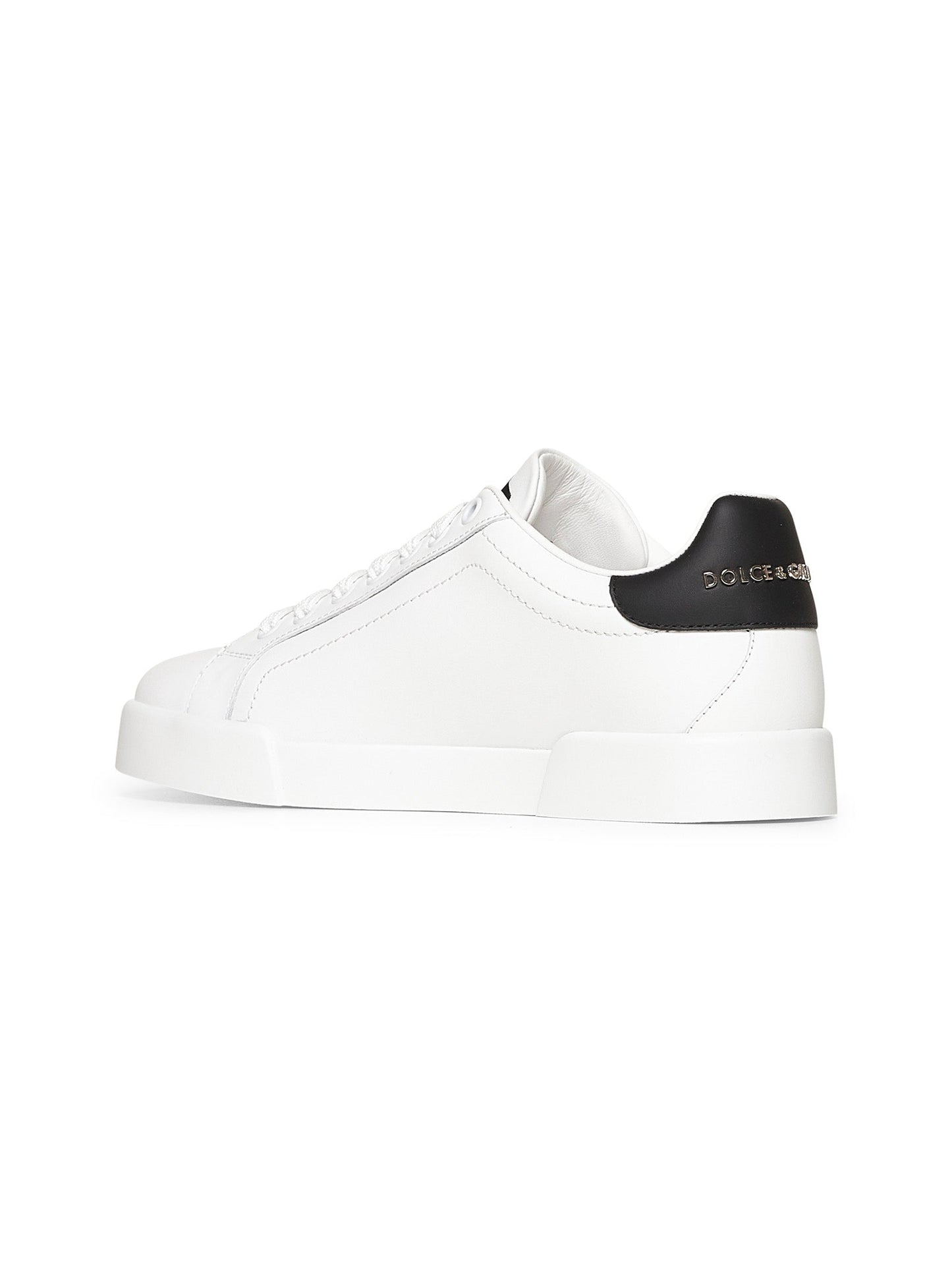 Dolce & Gabbana Women White Leather Portofino Light Sneakers