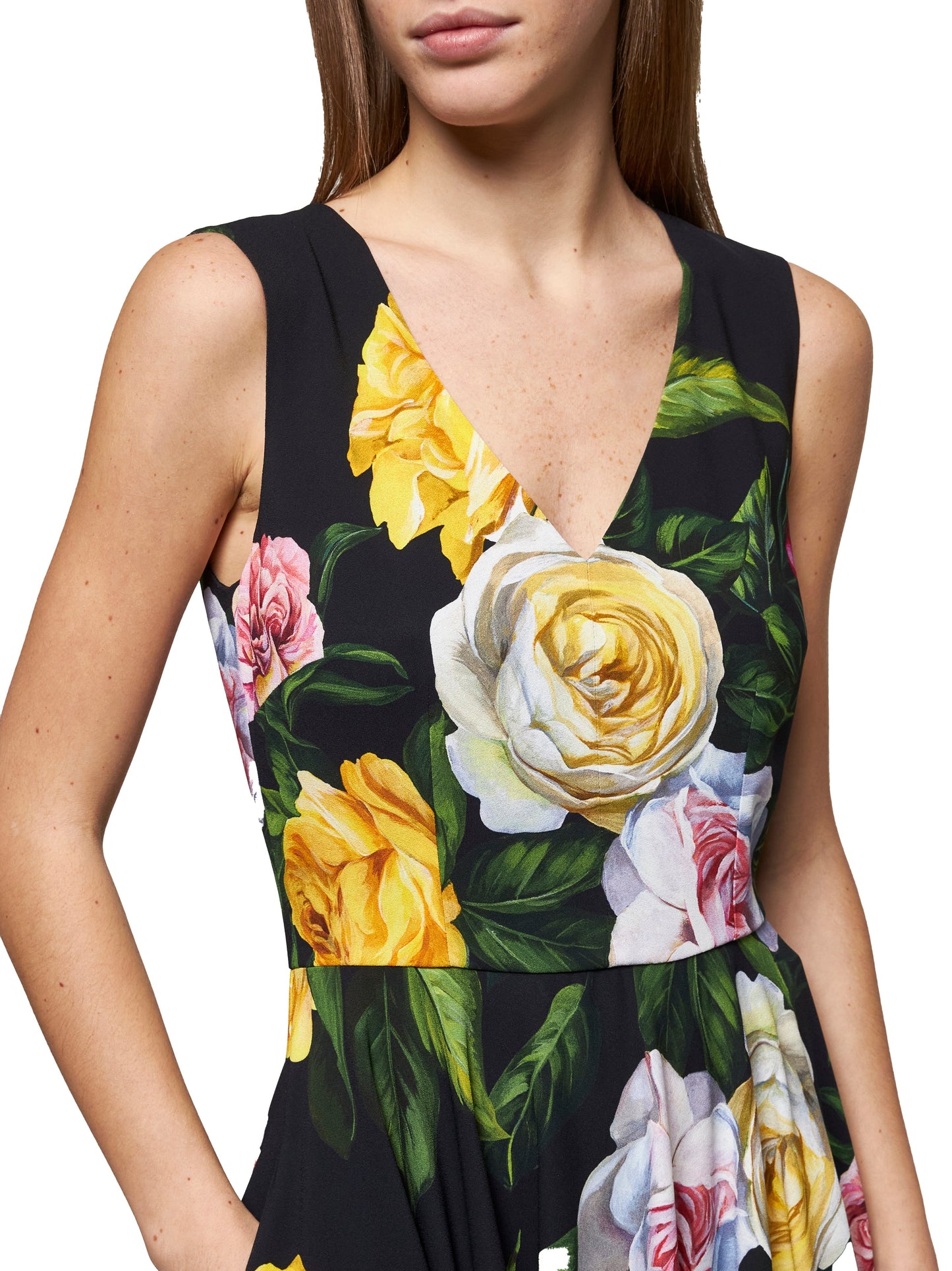 Dolce & Gabbana Women Peony And Rose Print Calf-Lenght Dress
