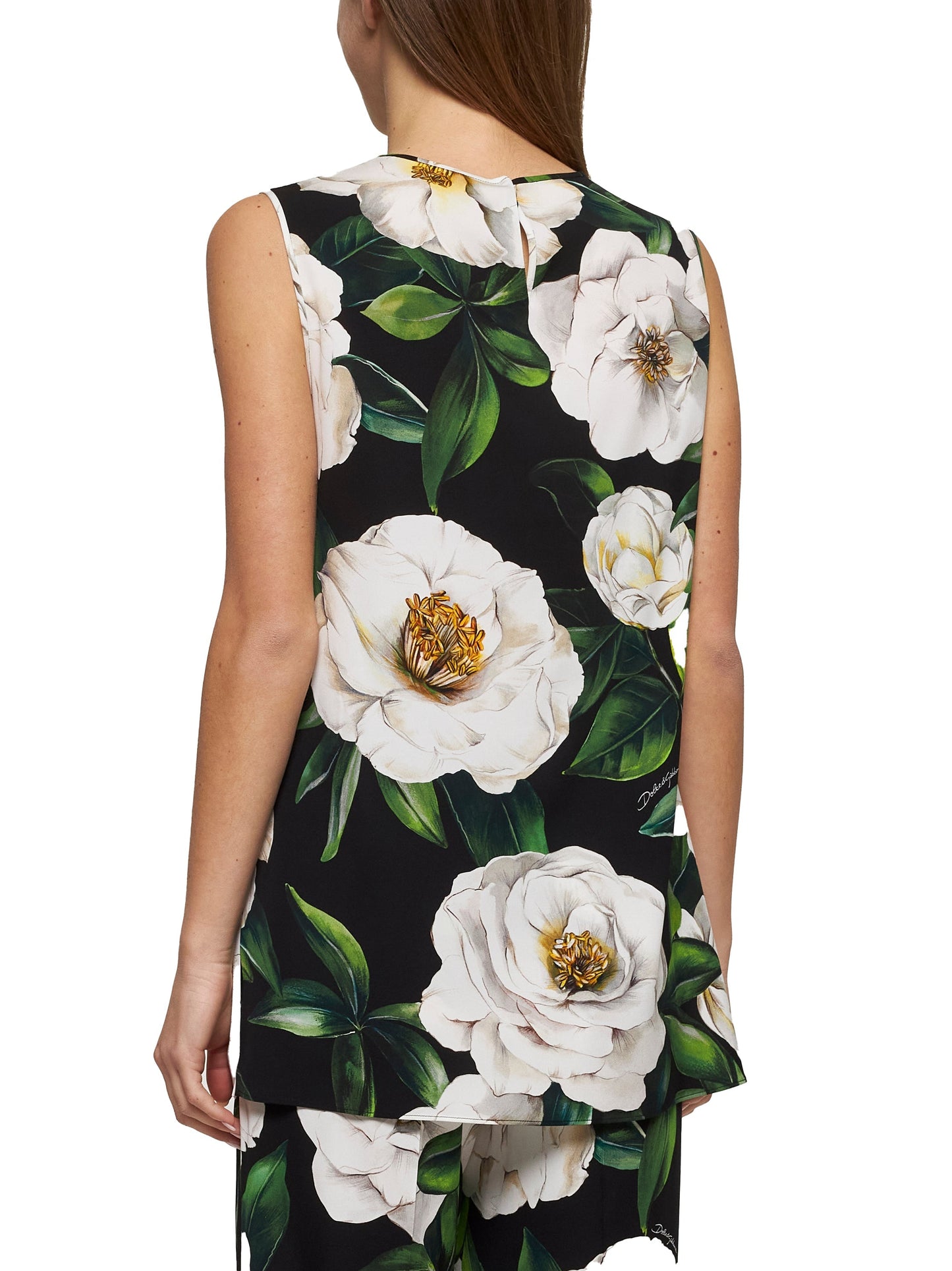 Dolce & Gabbana Women Gardenia Print Sleeveless Top