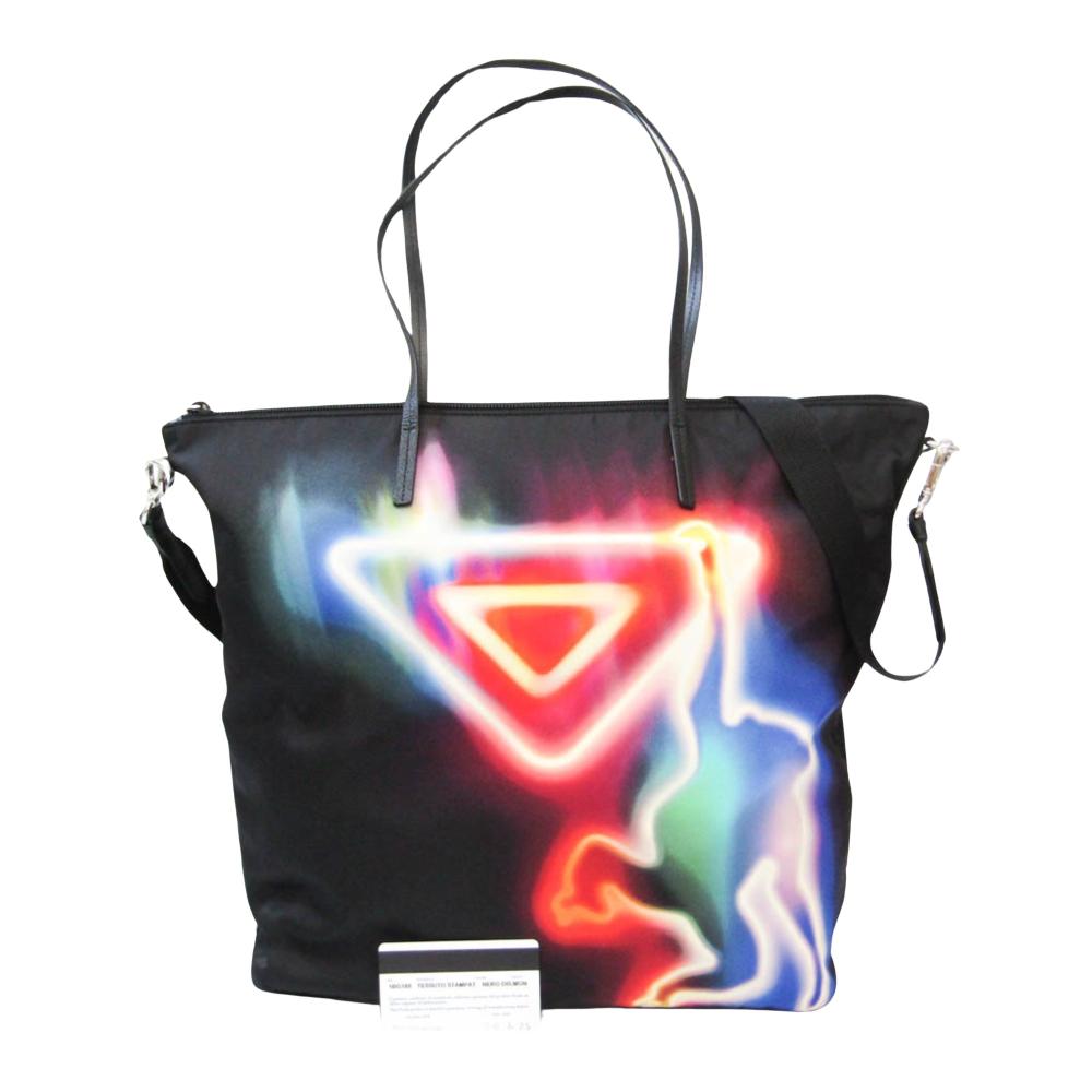 Black Fabric Prada Tote