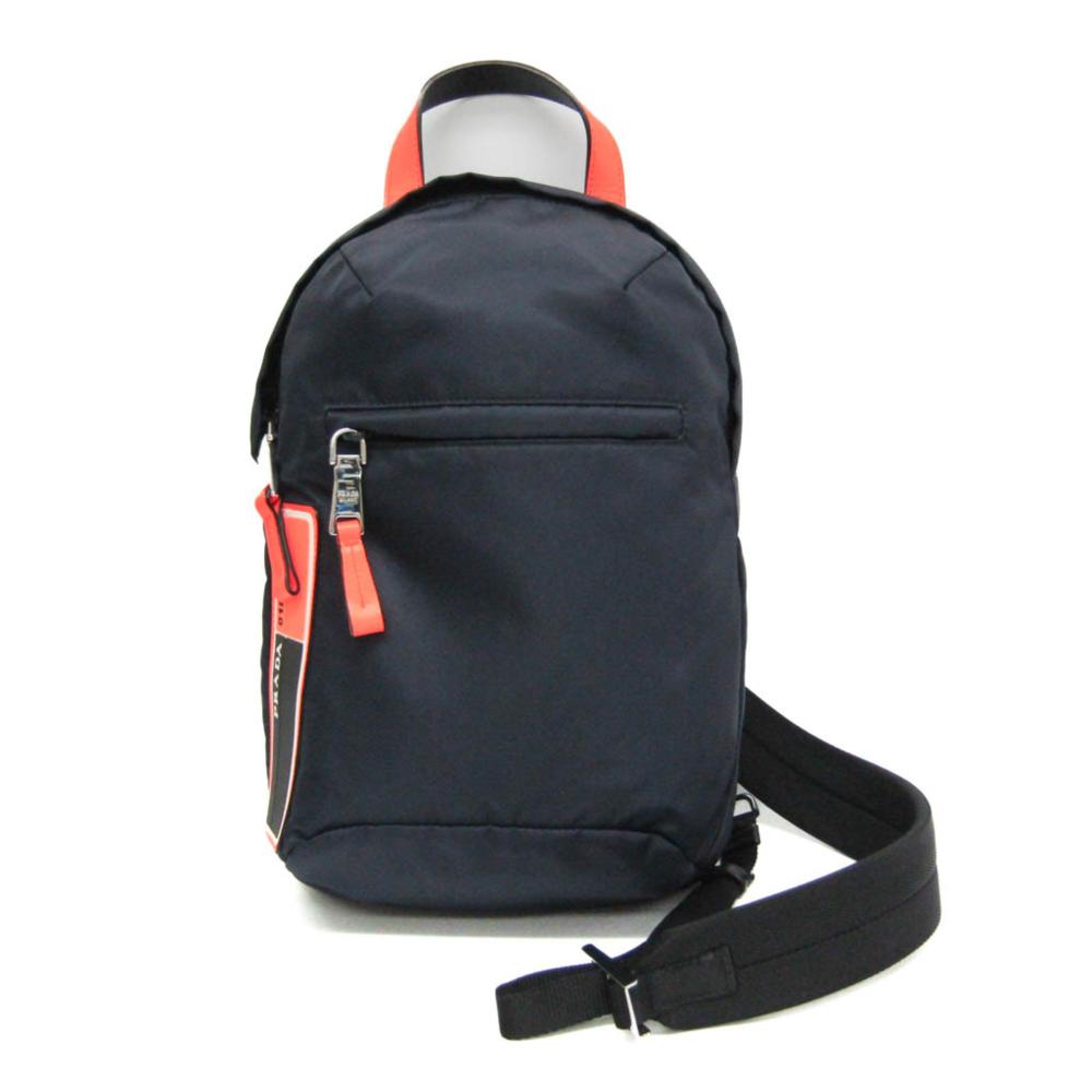 Black Leather Prada Tessuto
