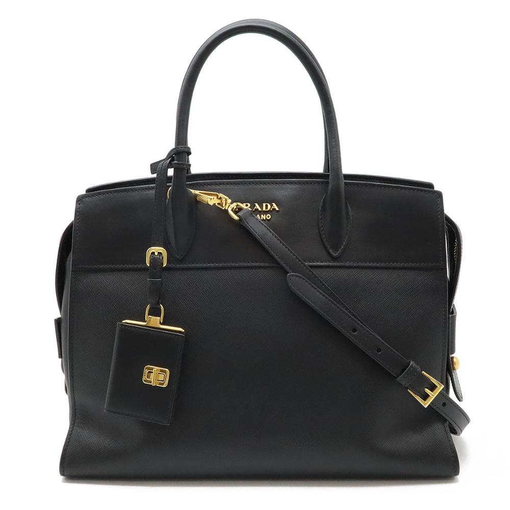 Black Leather Prada Esplanade