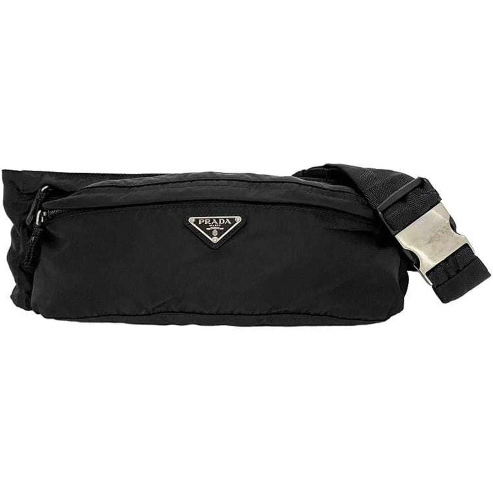 Black Leather Prada Tessuto