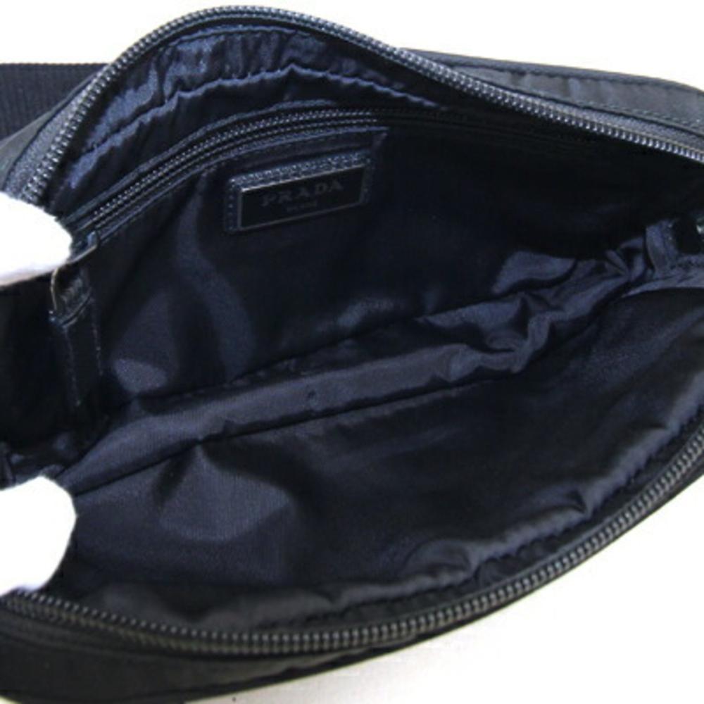Black Leather Prada Belt Bags