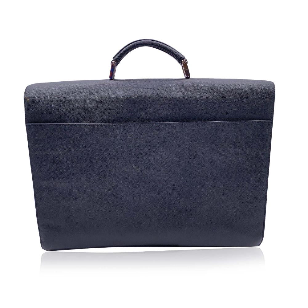 Black Leather Prada Briefcase