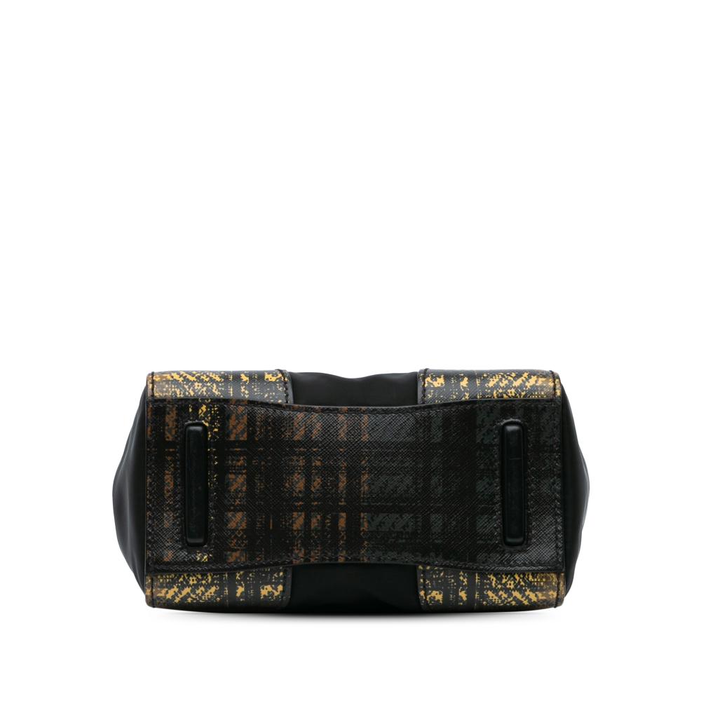 Black Leather Prada Tessuto