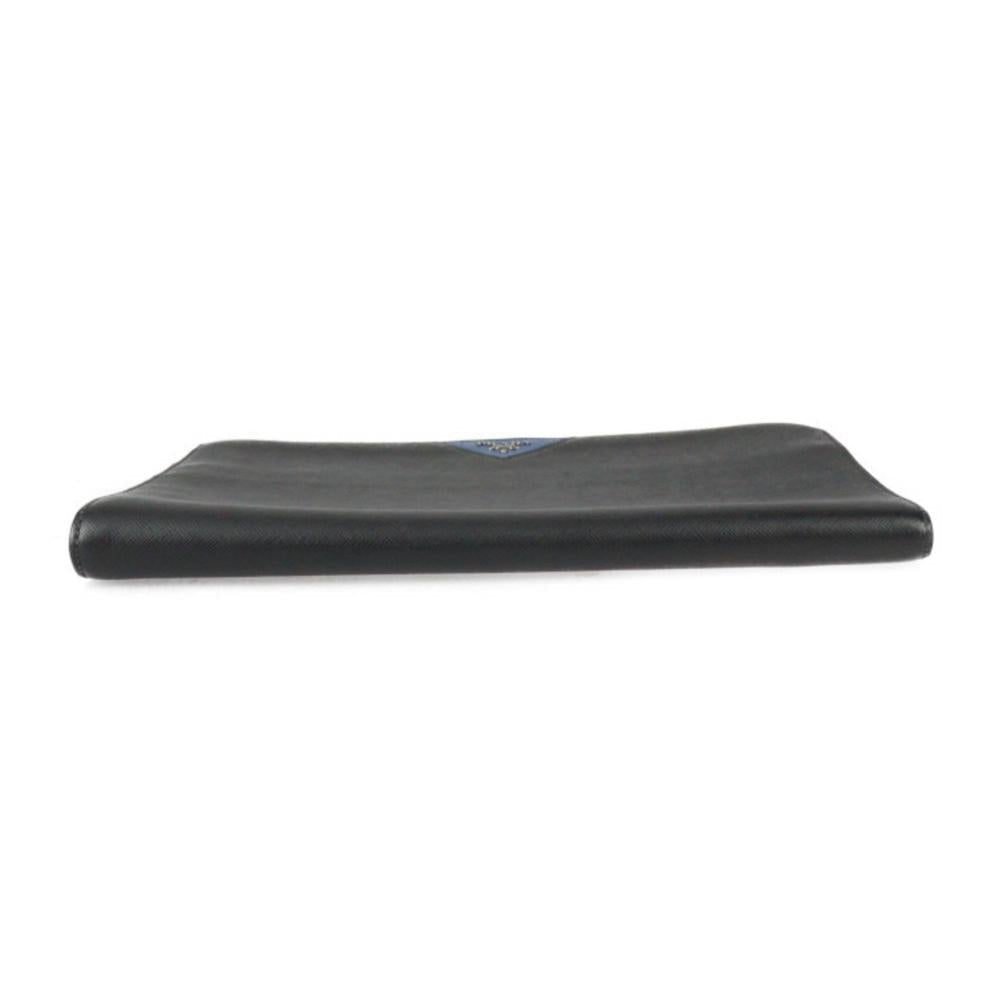 Black Leather Prada Clutch