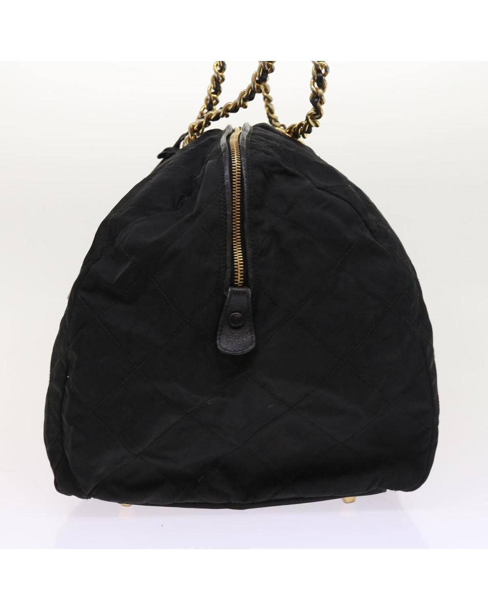Black Nylon Prada Boston Bag