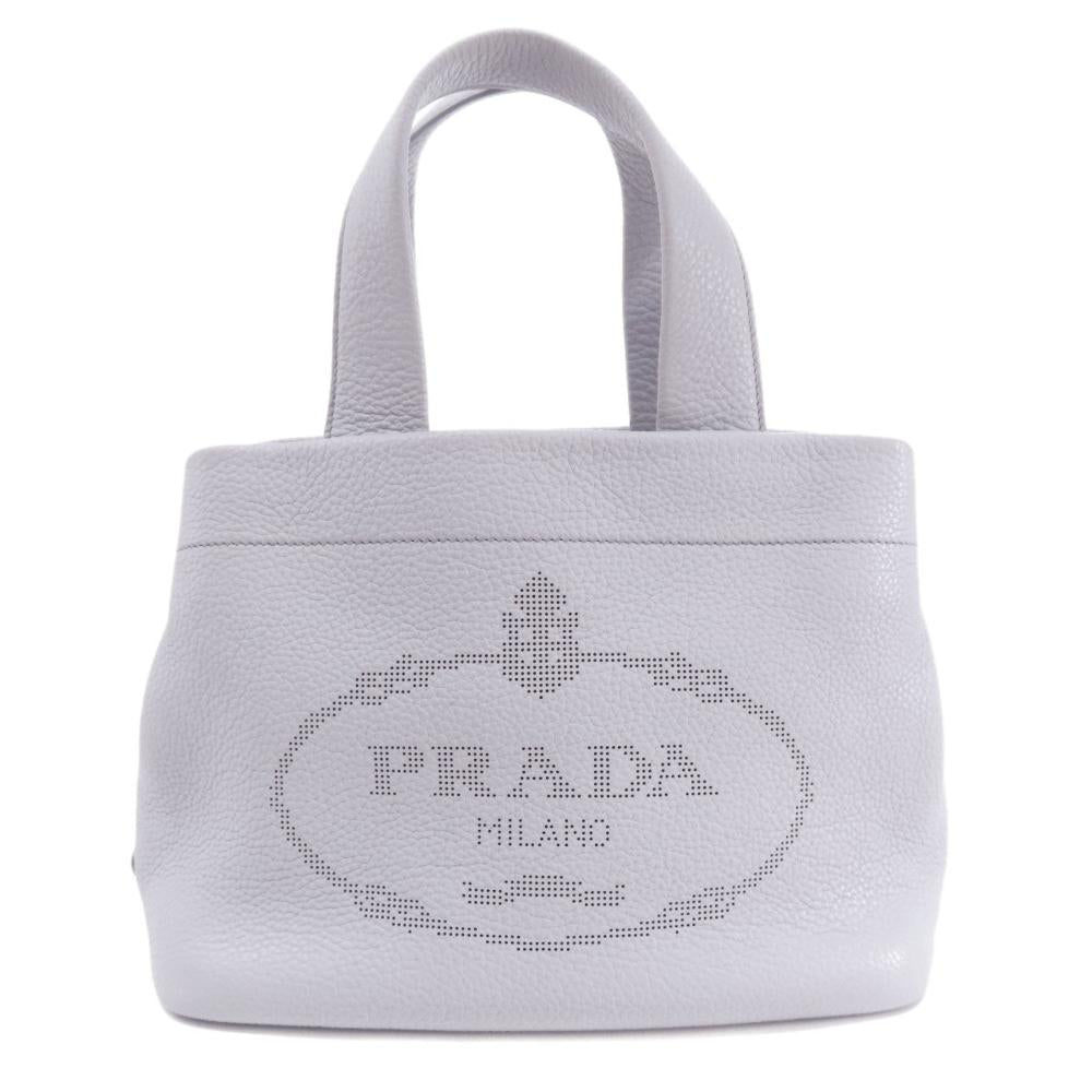Blue Leather Prada Handbag