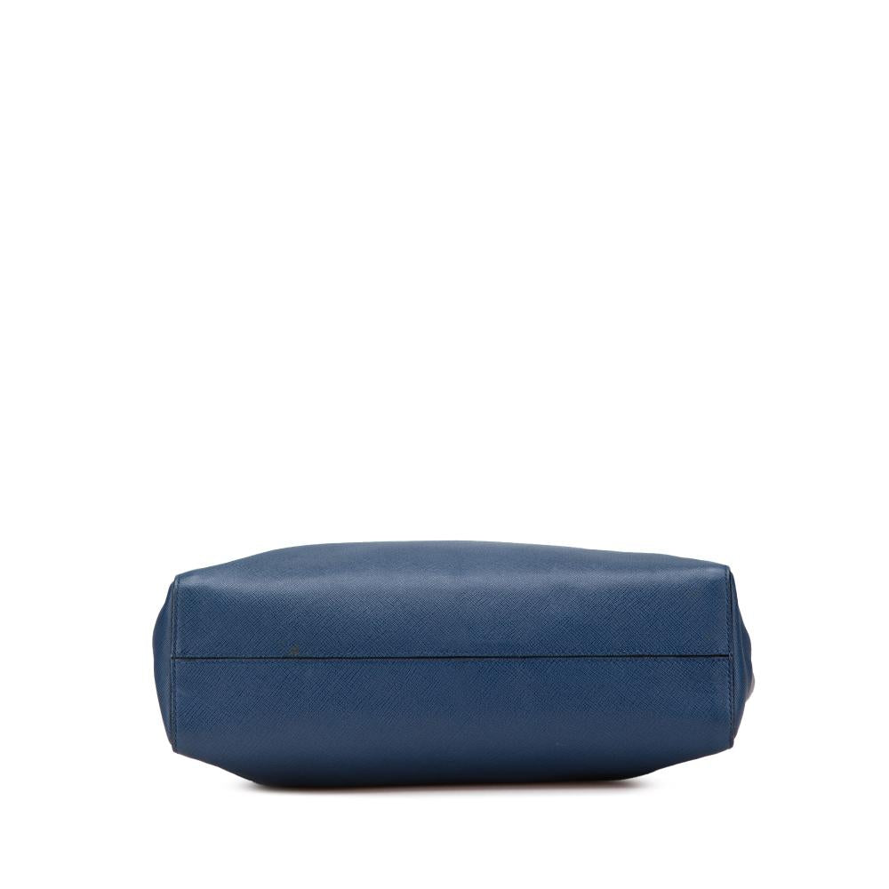 Blue Leather Prada Tote