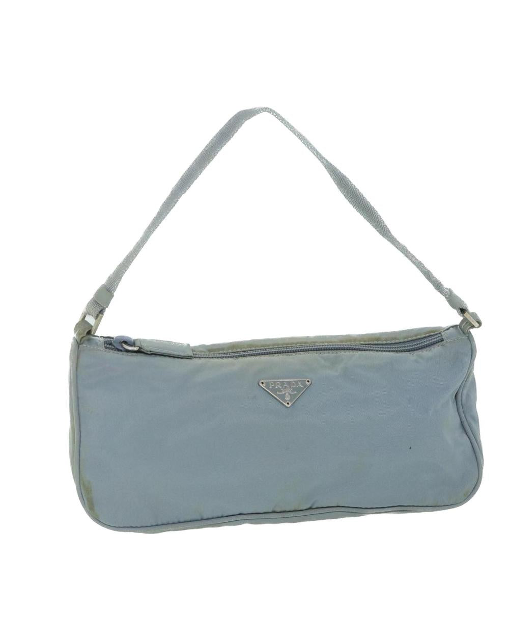 Blue Nylon Prada Pouch