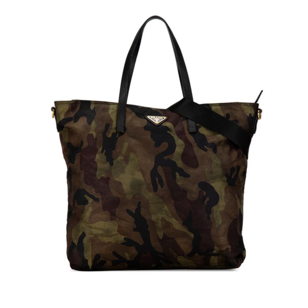 Green Canvas Prada Handbag