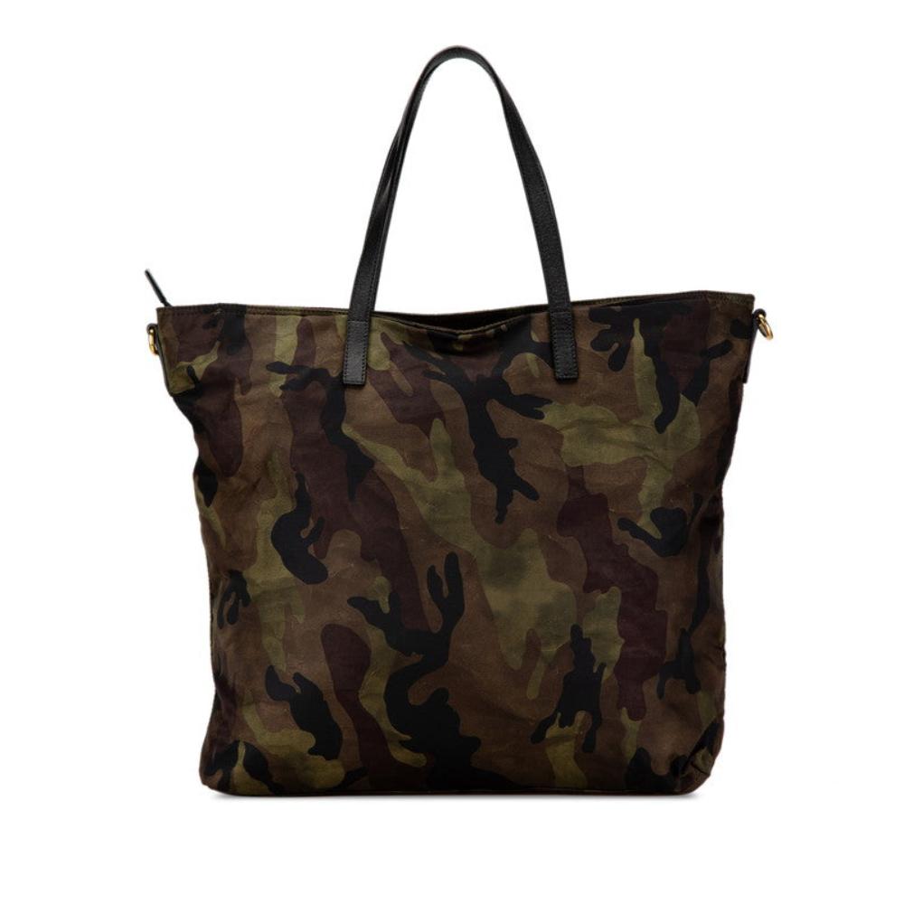 Green Canvas Prada Handbag