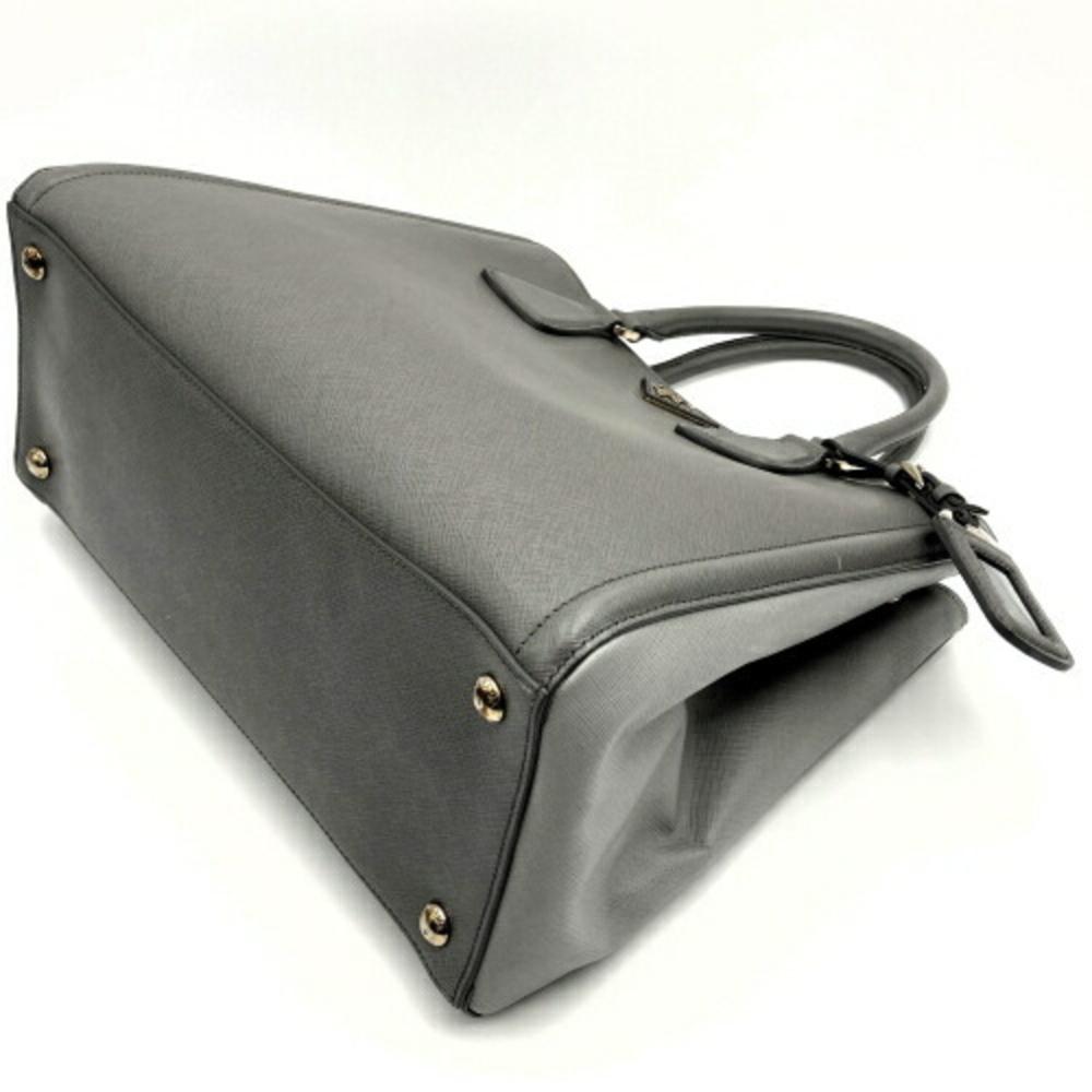 Grey Leather Prada Handbag