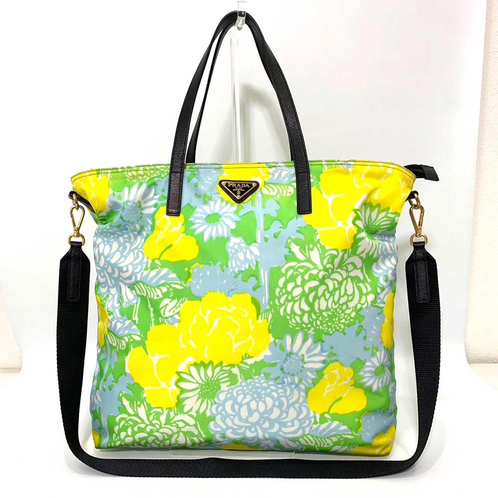 Multicolor Canvas Prada Tote