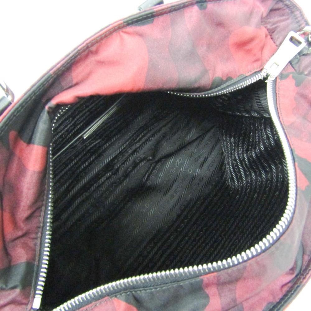 Red Leather Prada Tessuto