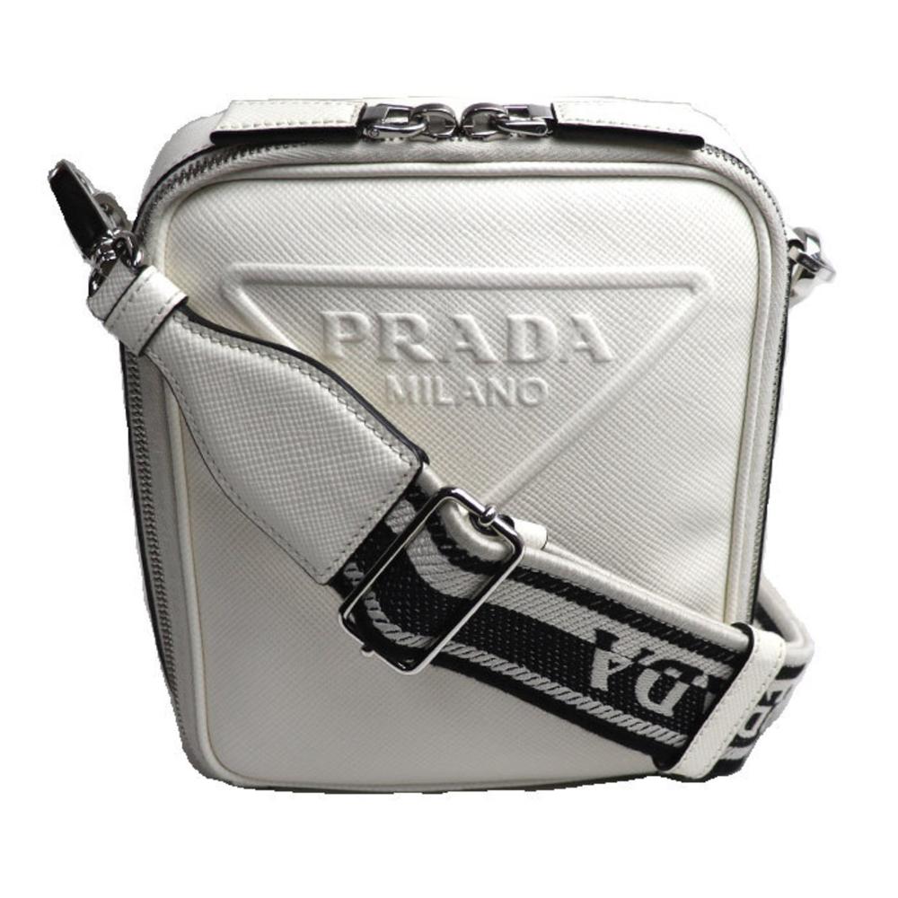 White Leather Prada Shoulder Bag