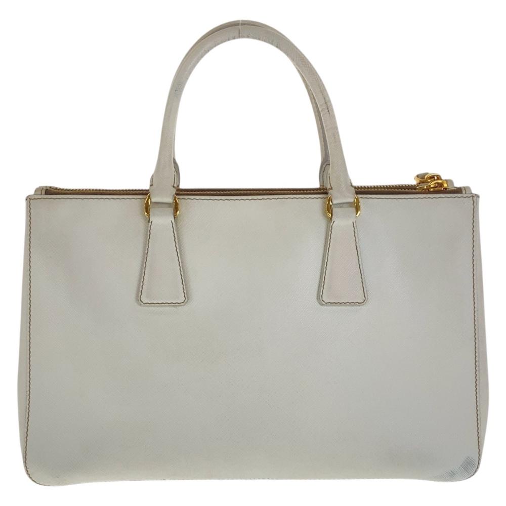 White Leather Prada Galleria Bag