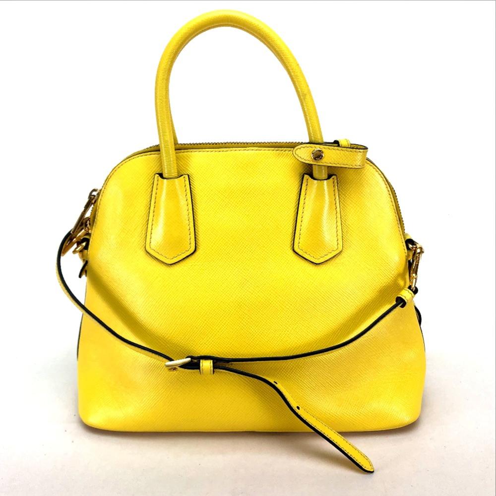 Yellow Leather Prada Galleria Bag
