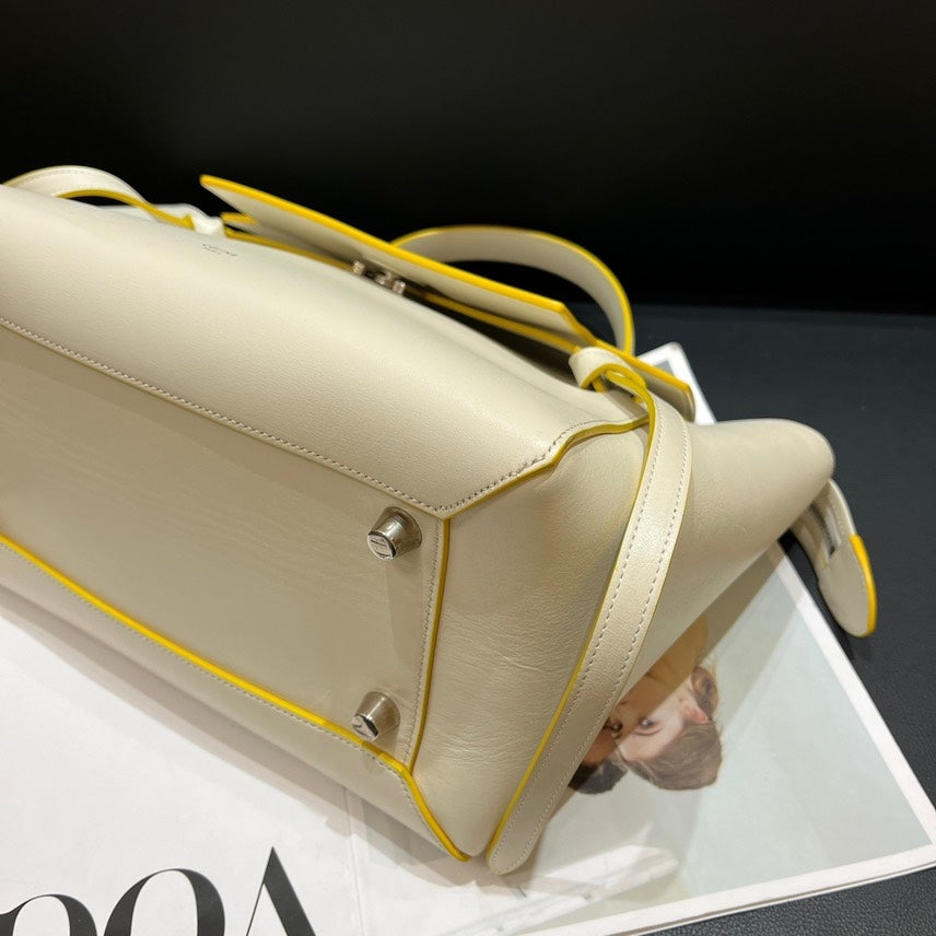 Celine Medium White Calfskin Belt Bag