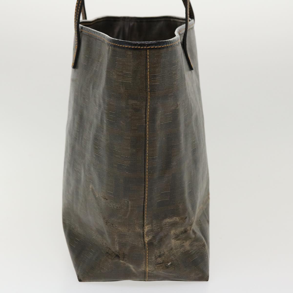 FENDI Zucca Canvas Tote Bag Coated Canvas Brown Yellow rd4550