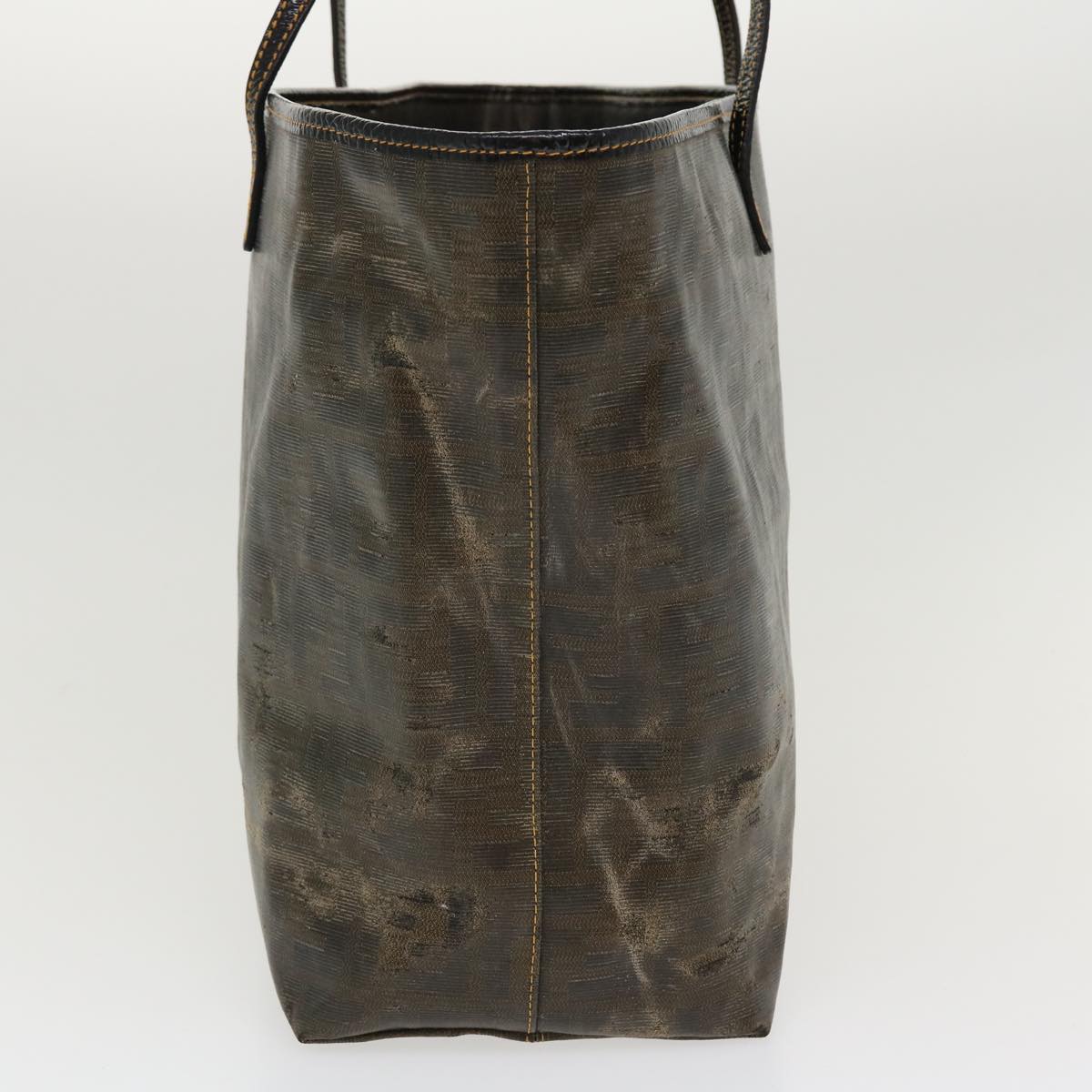 FENDI Zucca Canvas Tote Bag Coated Canvas Brown Yellow rd4550