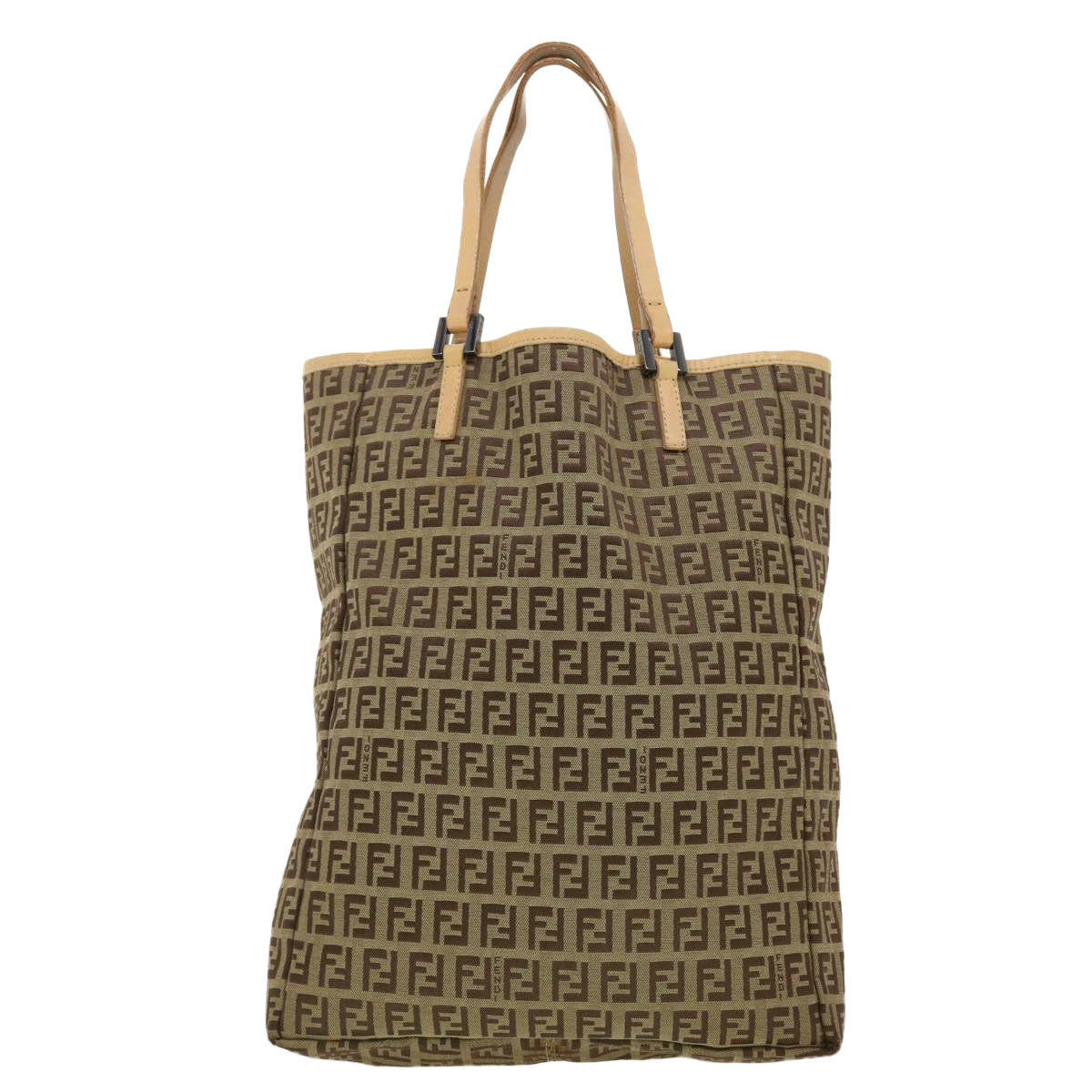 FENDI Zucchino Canvas Tote Bag Beige 3677/8BH006028 rd4733