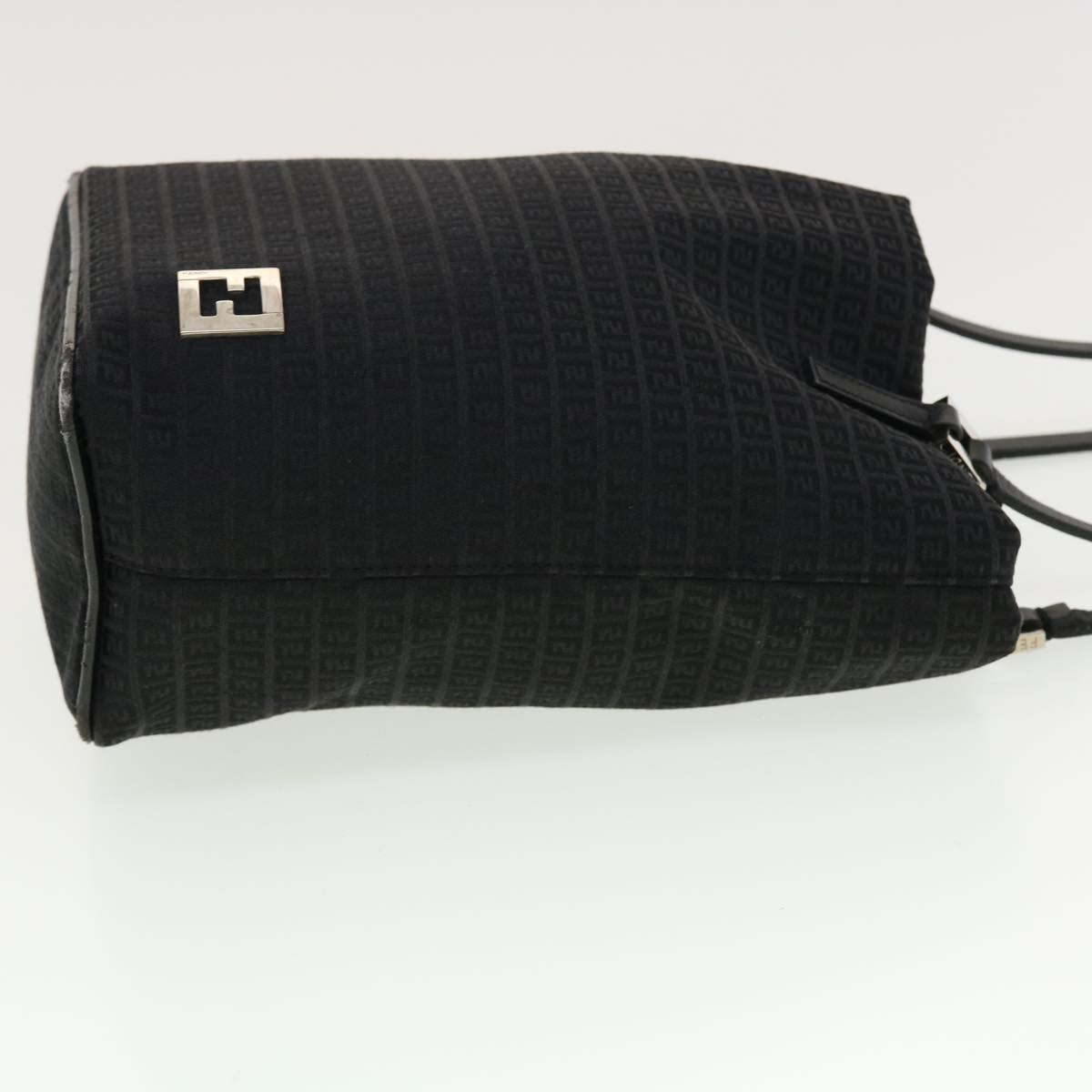 FENDI Zucchino Canvas Tote Bag Black 2415-8BH051-029 rd5147