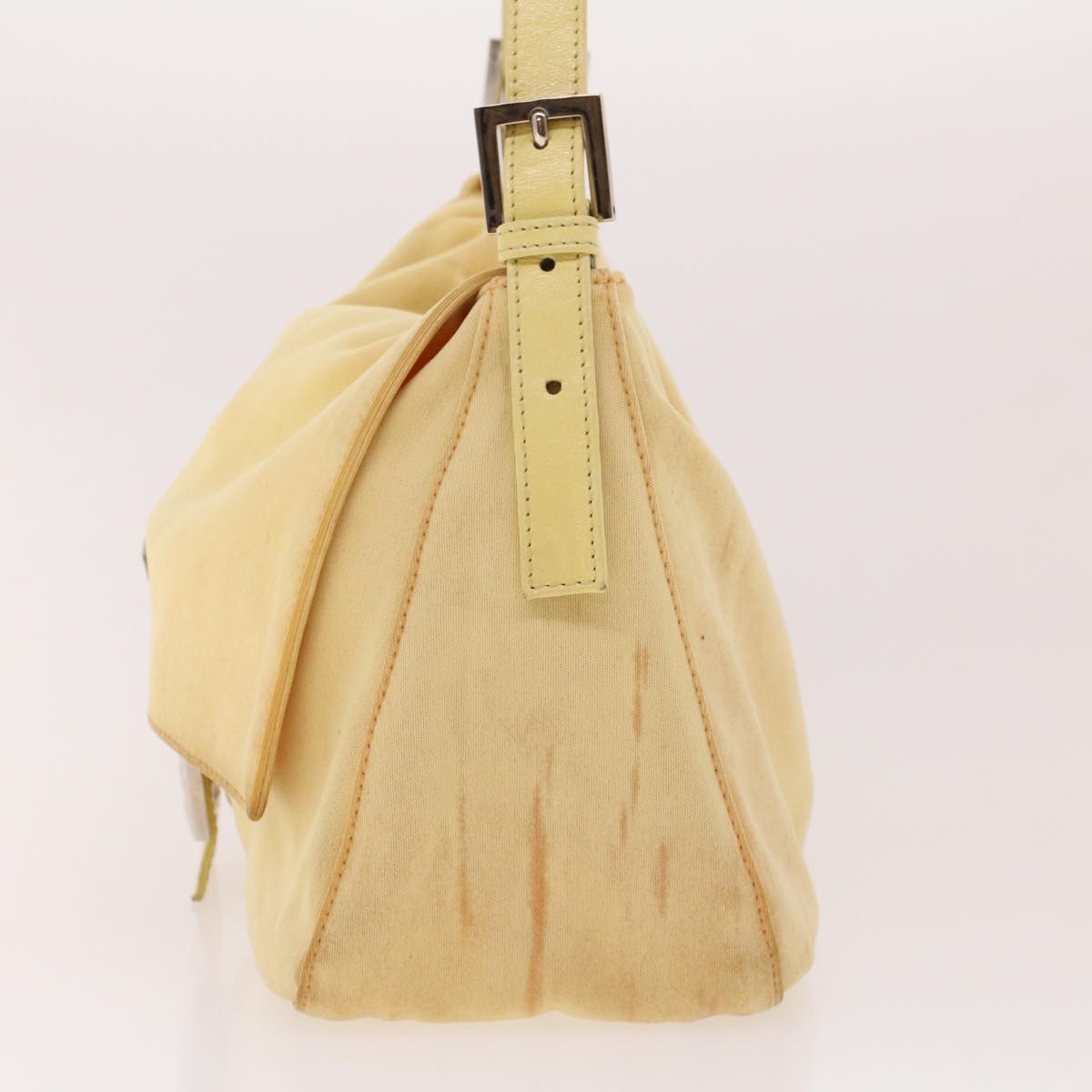 FENDI Mamma Baguette Shoulder Bag Nylon Yellow 2321.26325.018 rd5161