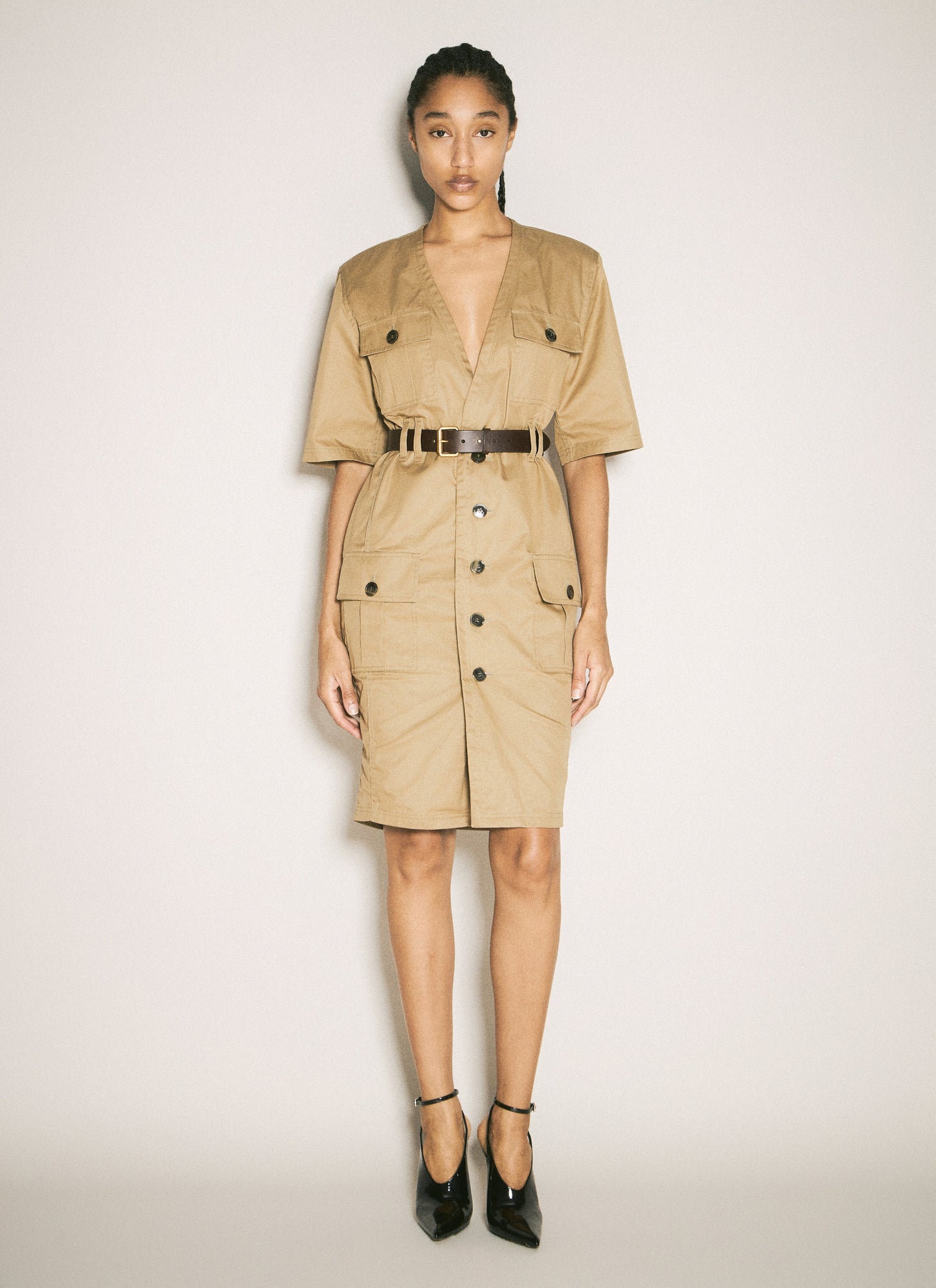 Saint Laurent Women Utility Shirt Dress