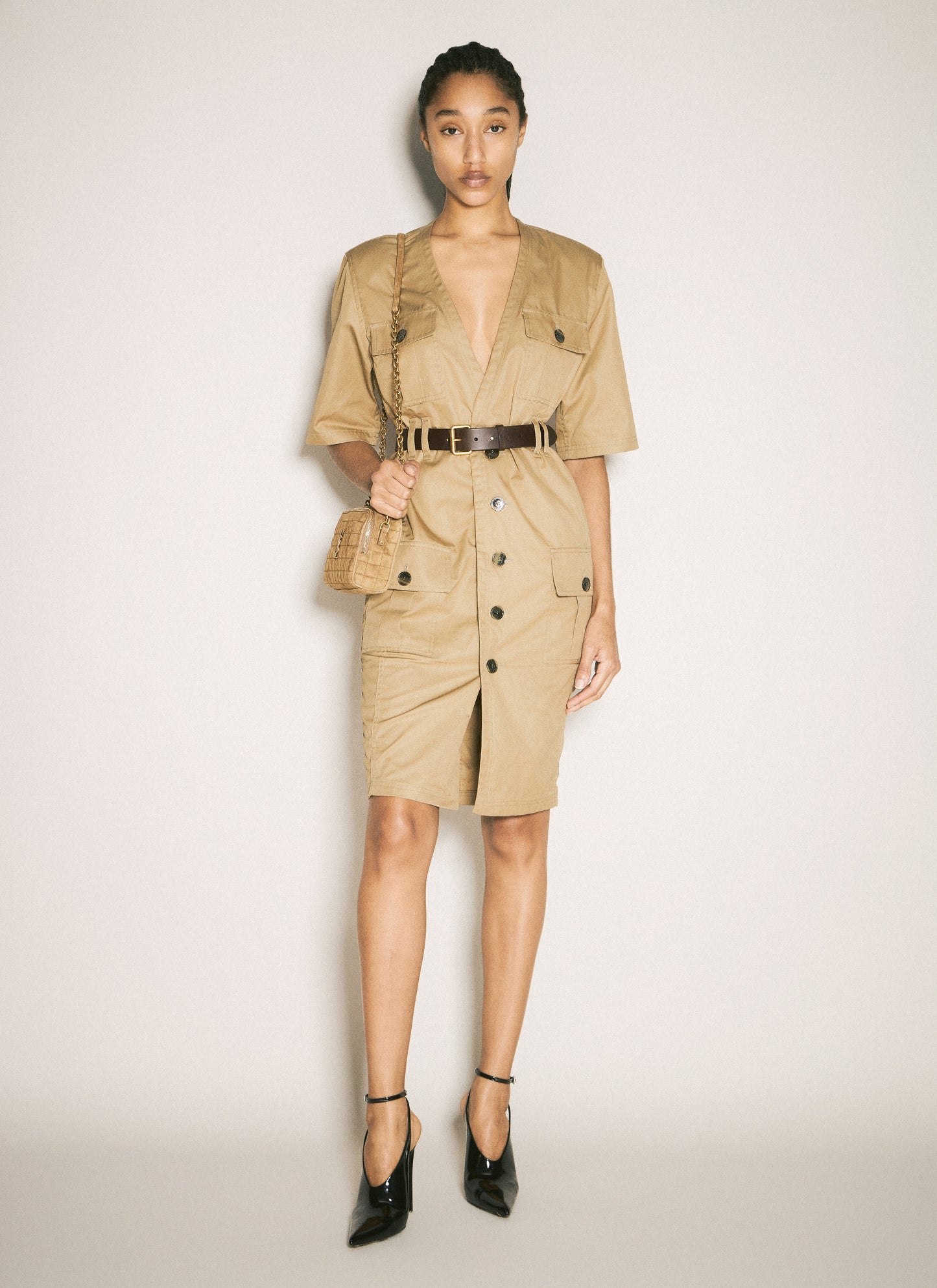 Saint Laurent Women Utility Shirt Dress