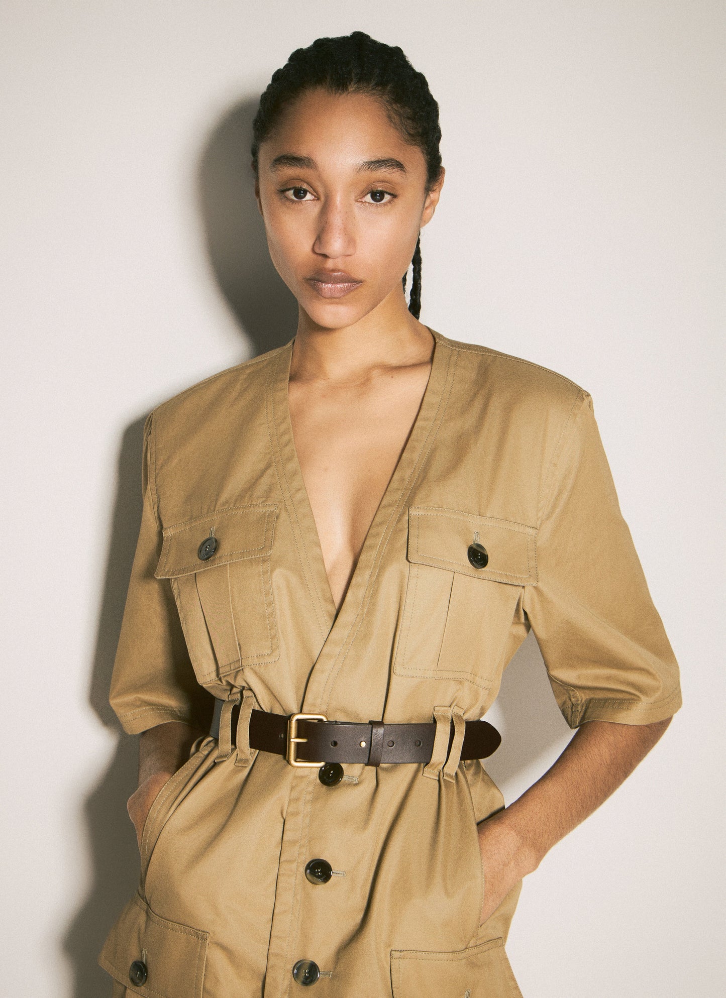 Saint Laurent Women Utility Shirt Dress