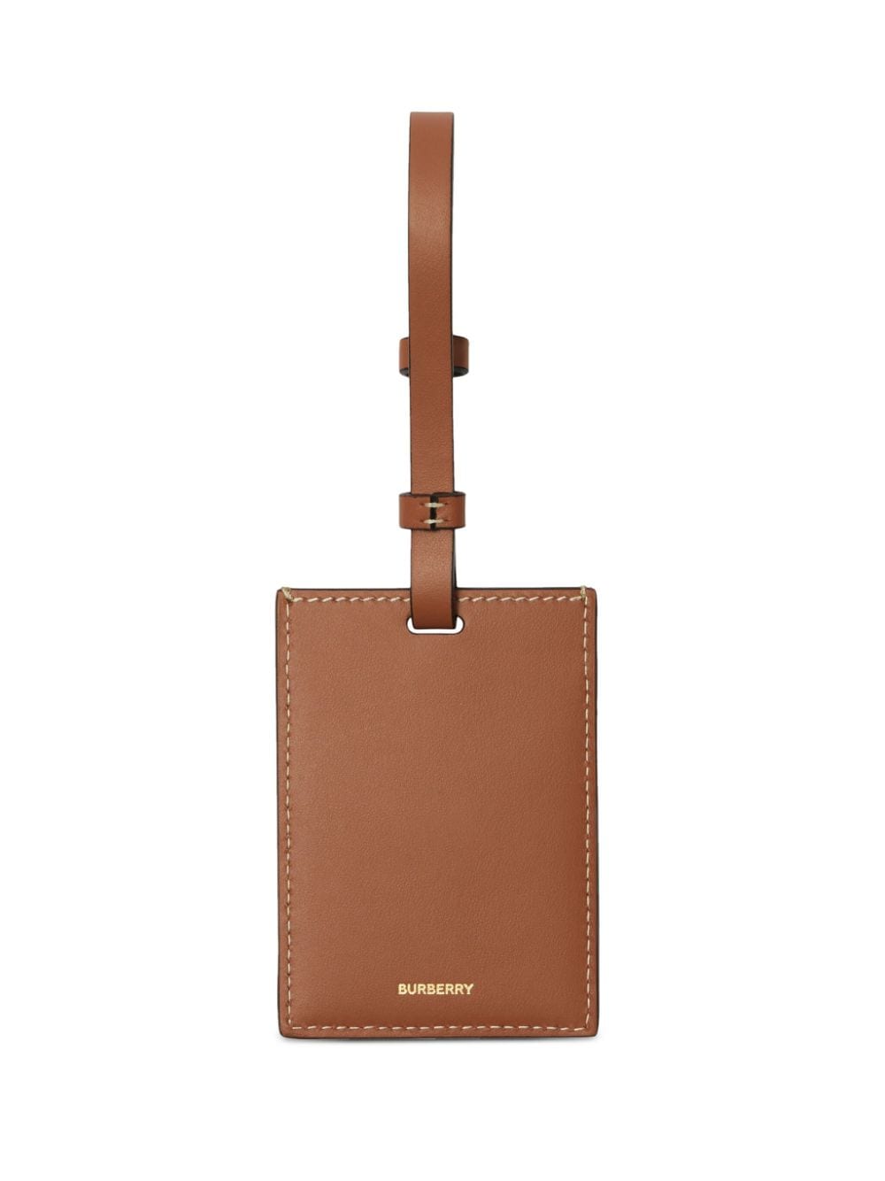 Burberry Women Check Motif Leather Luggage Tag