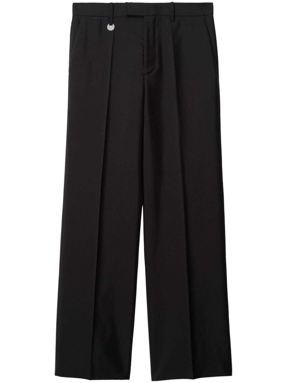 Burberry Men Wool And Silk Blend Trousers