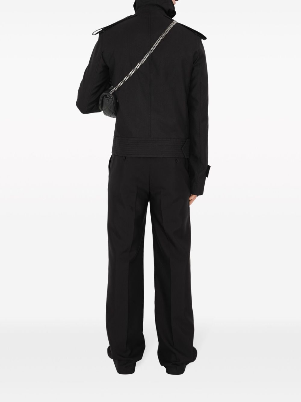 Burberry Men Wool And Silk Blend Trousers