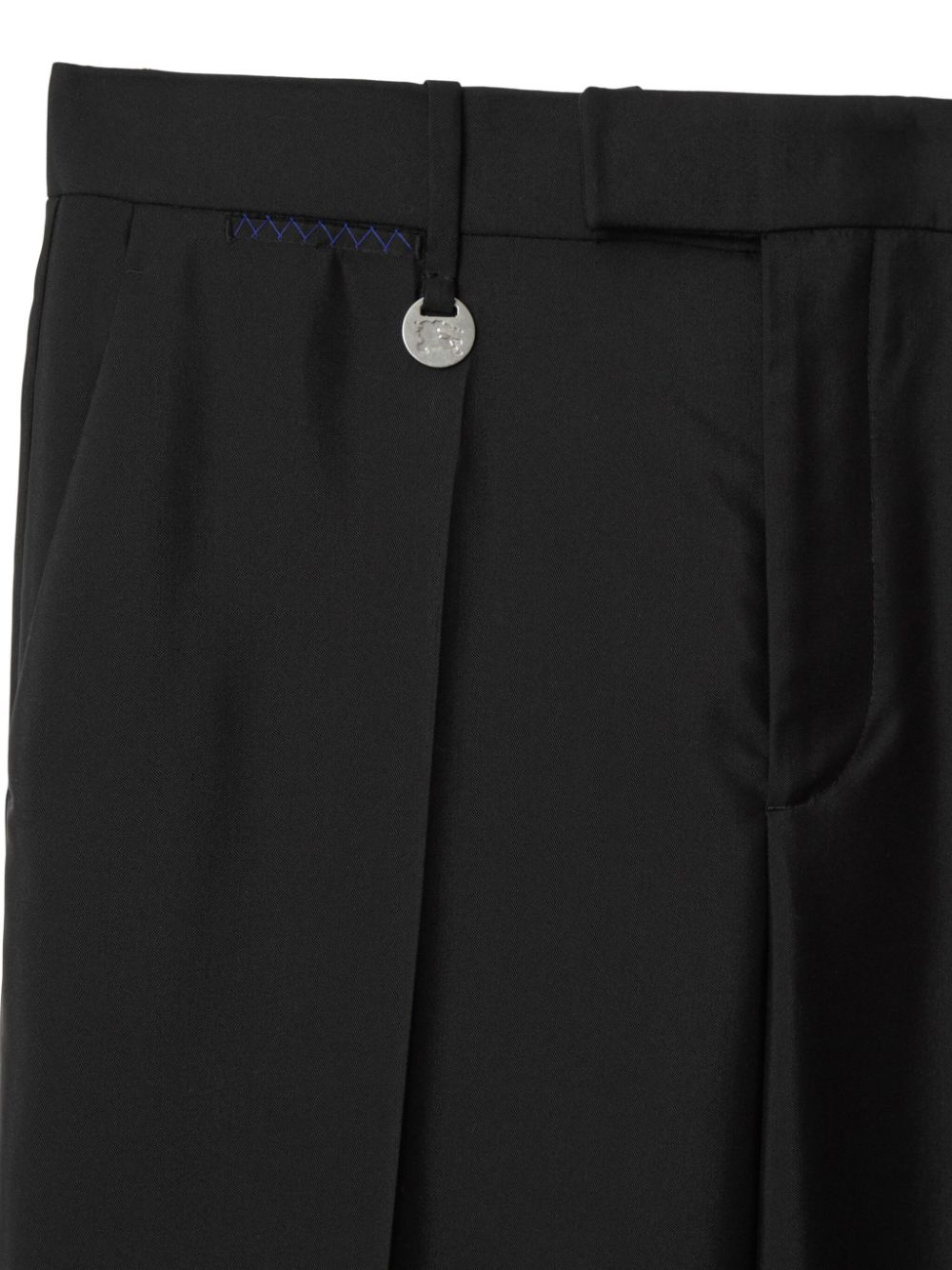 Burberry Men Wool And Silk Blend Trousers