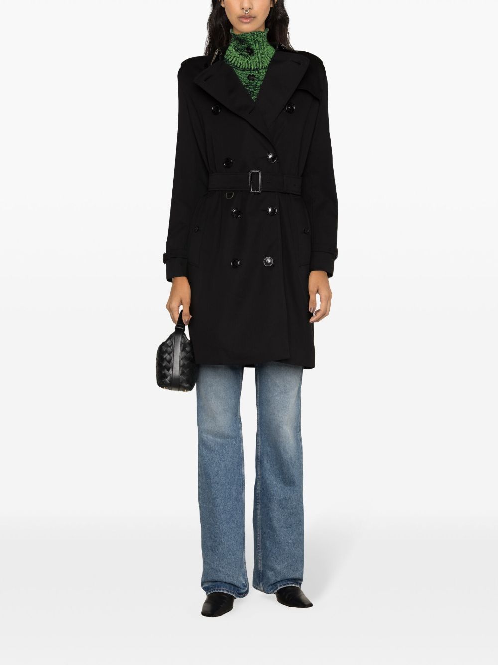 Burberry Women Kensington Cotton Trench Coat