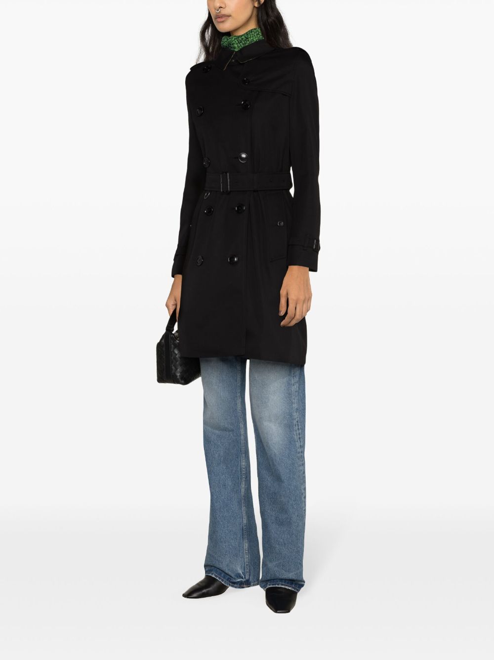 Burberry Women Kensington Cotton Trench Coat