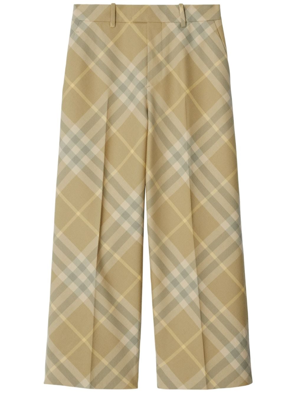 Burberry Women Checked Wool Trousers