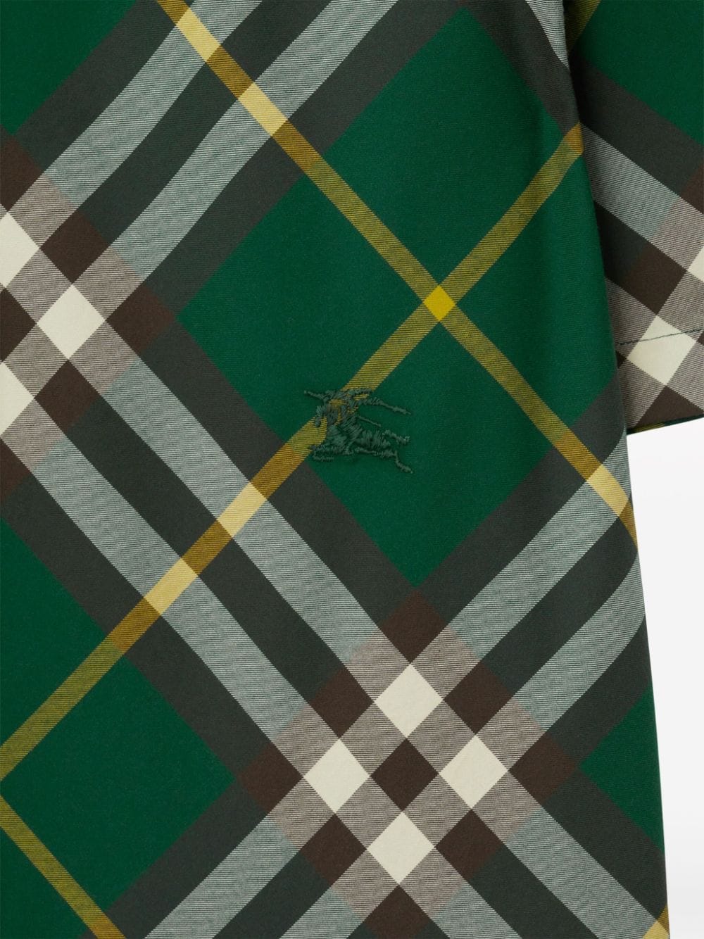 Burberry Men Check Motif Cotton Shirt