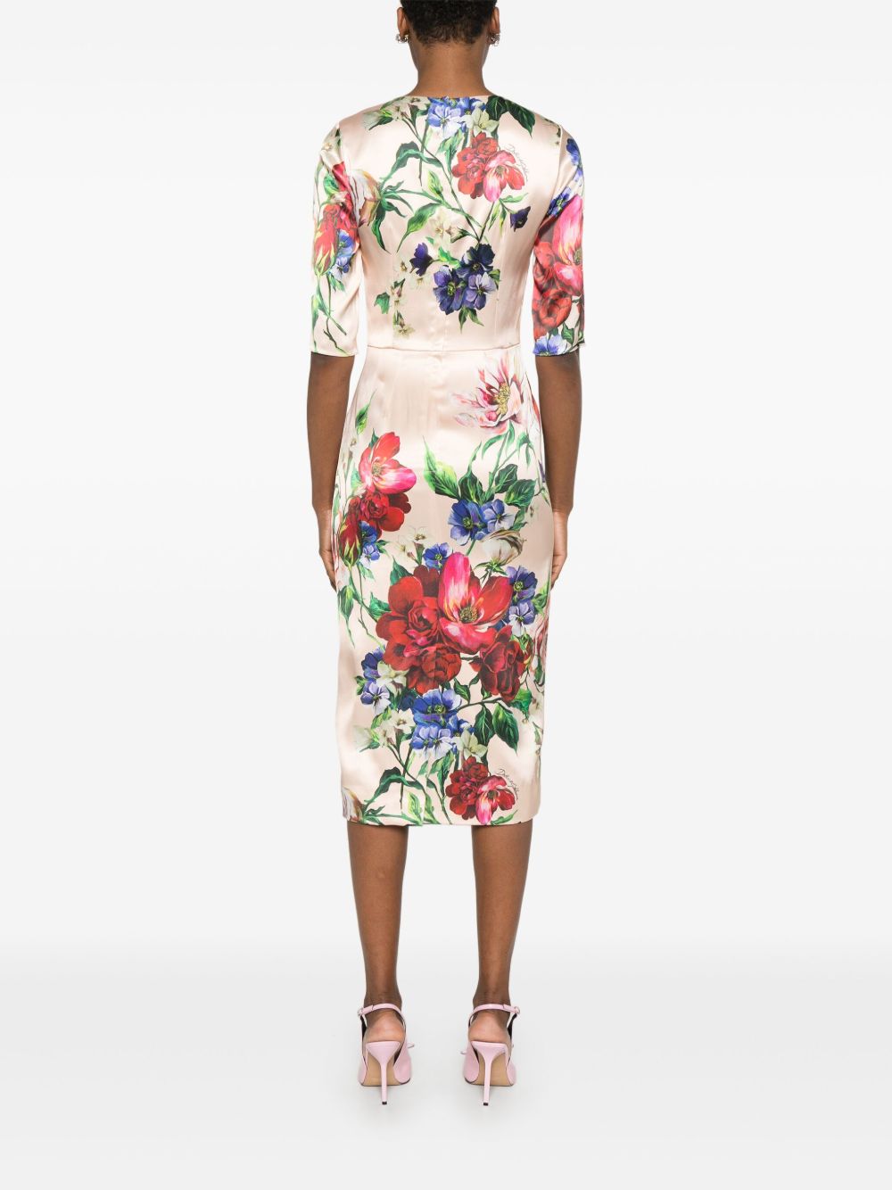 Dolce & Gabbana Women Flower Print Midi Dress