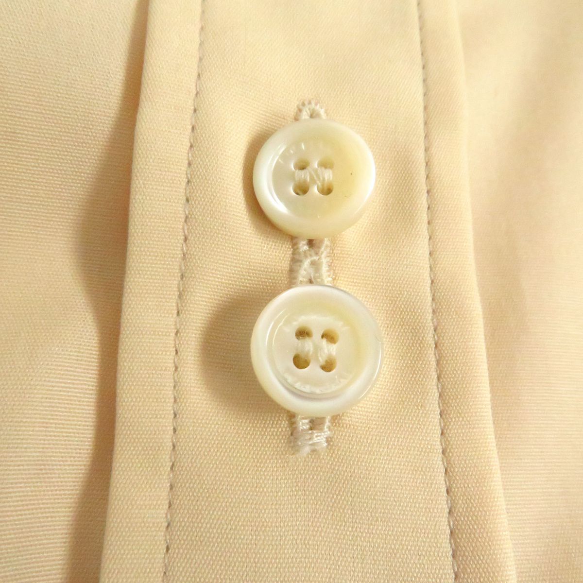 Burberry Double Collar Cotton Shirt Beige