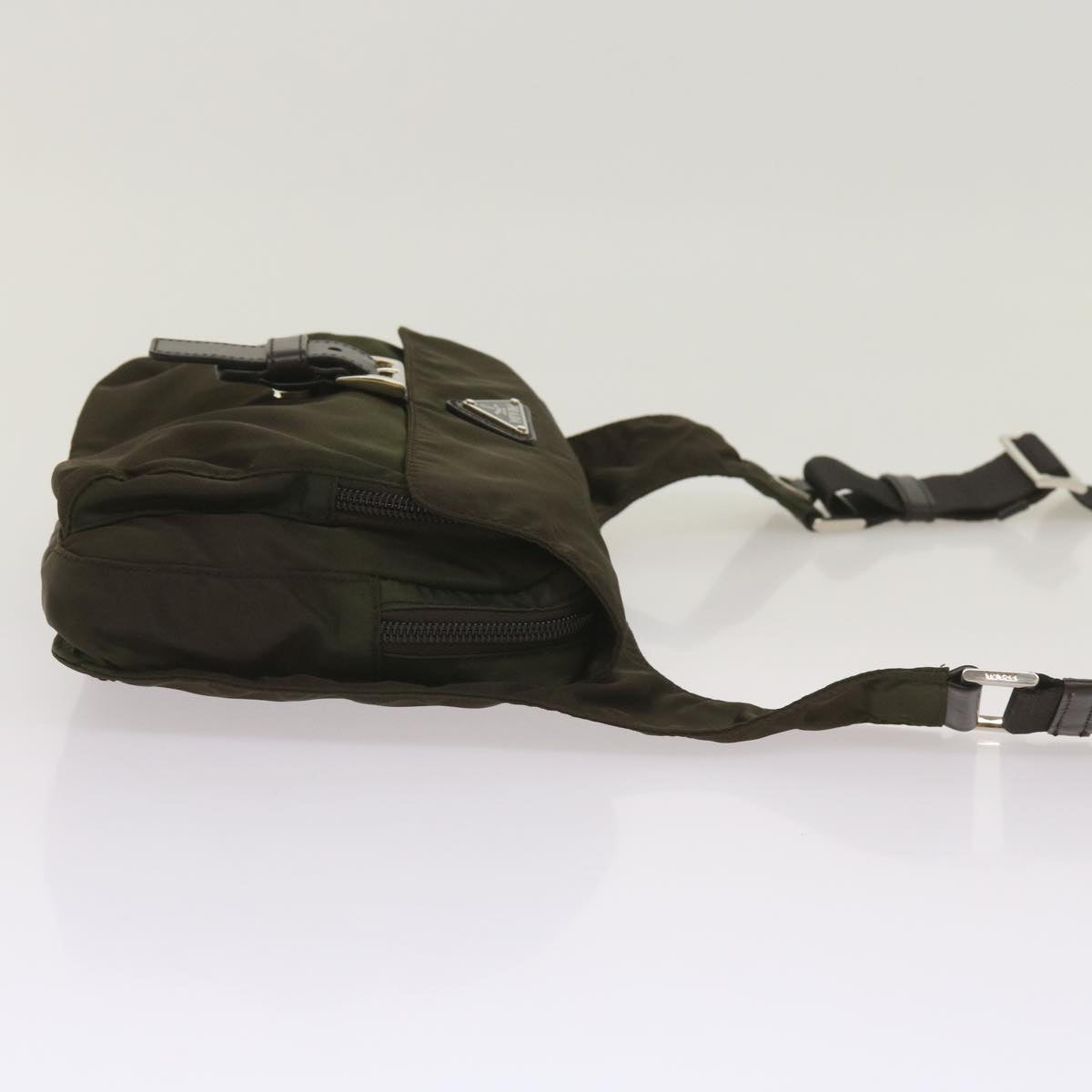 PRADA Shoulder Bag Nylon Khaki tb1041