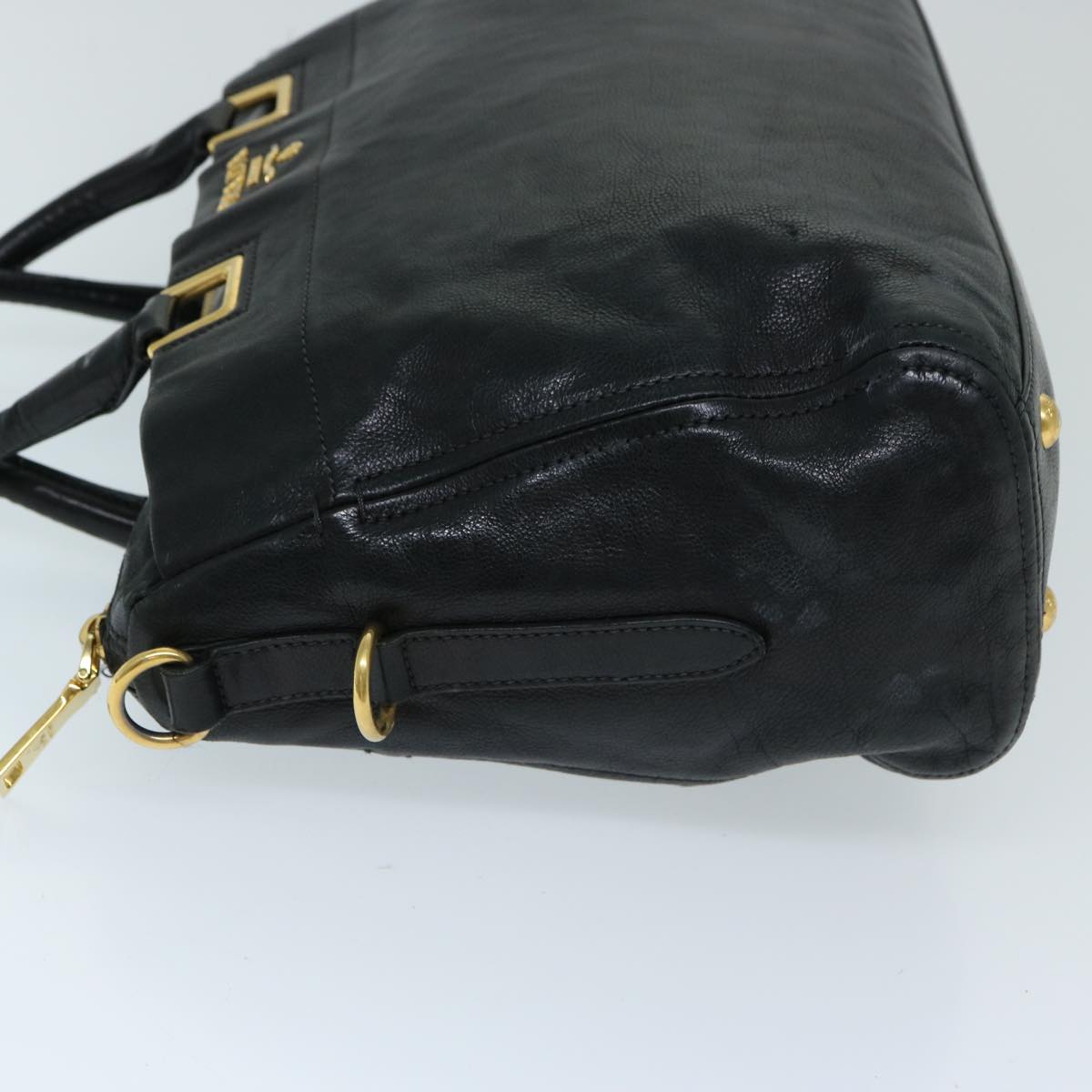 PRADA Tote Bag Leather 2way Black tb1054