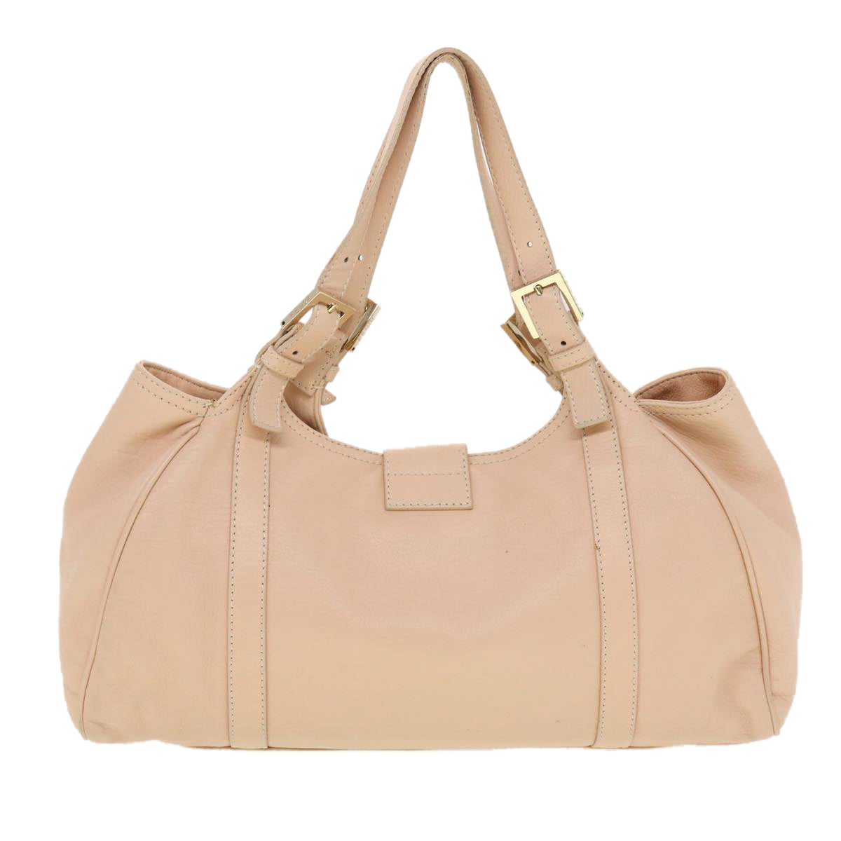 FENDI Buckle Tote Bag Leather Pink tb663