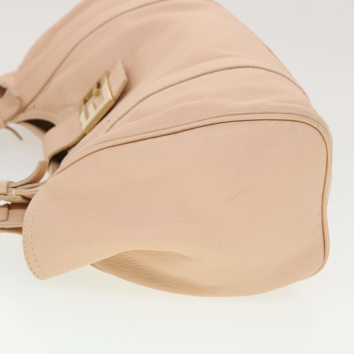 FENDI Buckle Tote Bag Leather Pink tb663
